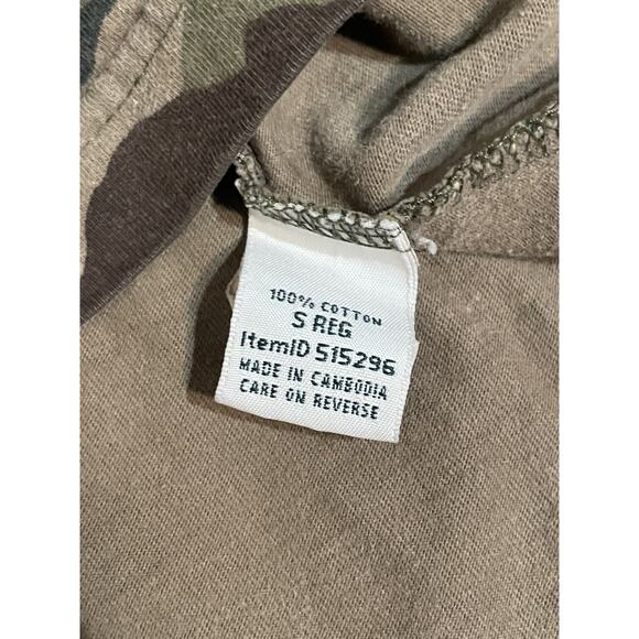 L.L. Bean X Peanuts Camouflage Snoopy Woodstock Long Sleeve Shirt Camo Sz S - Picture 8 of 9